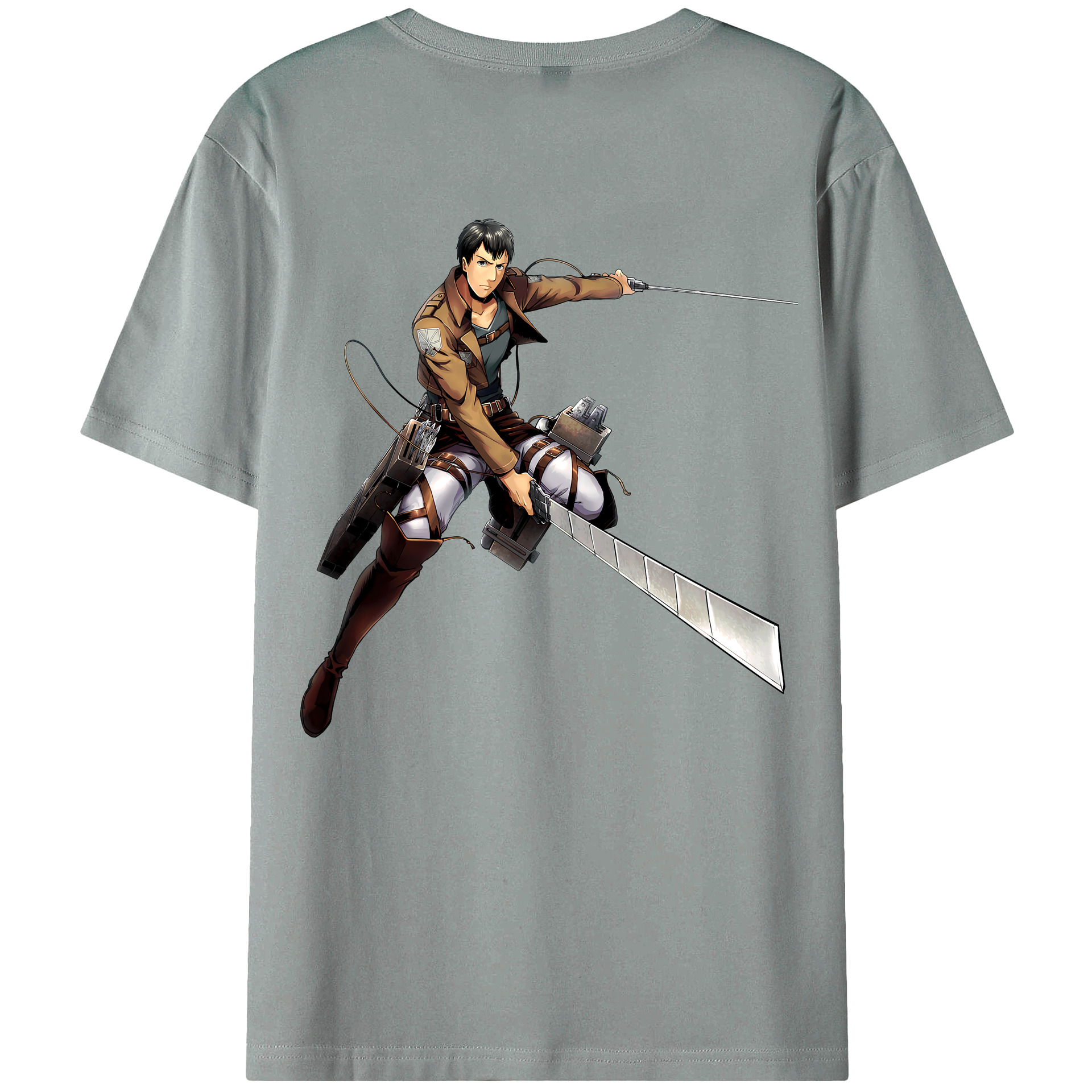 （画像用） 進撃の巨人 ベルトルト・フーバー Attack on Titan Bertholdt Hoover 綿100％ メンズ半袖Tシャツ（バックプリント） 通気性